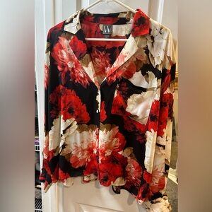 Worthington floral button down blouse.  Size XL.